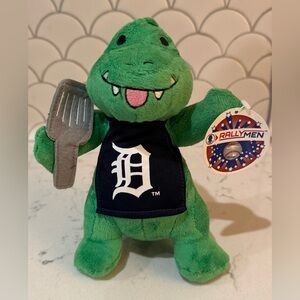 Rallymen Detroit Tigers Green Griling Dinosaur Plush‎ Stuffed Animal Toy 2015